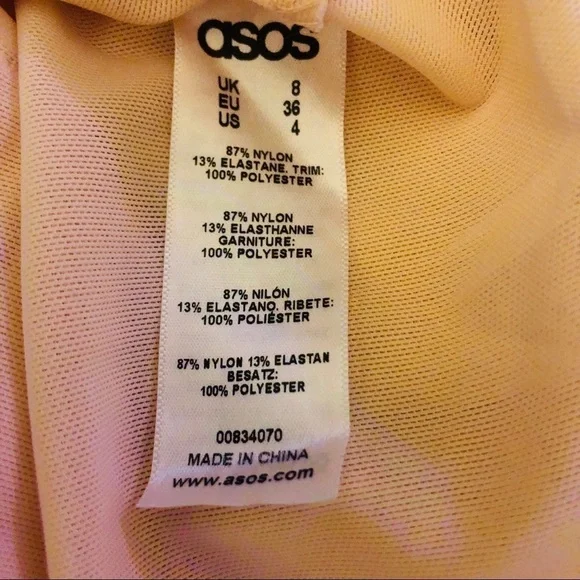 Women’s Asos Long Sleeve Rose Gold Top Size 4 Us - Picture 7 of 8